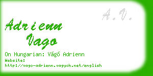 adrienn vago business card